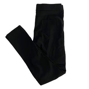 Amaryllis Pull-On Moto Jeggings - Black